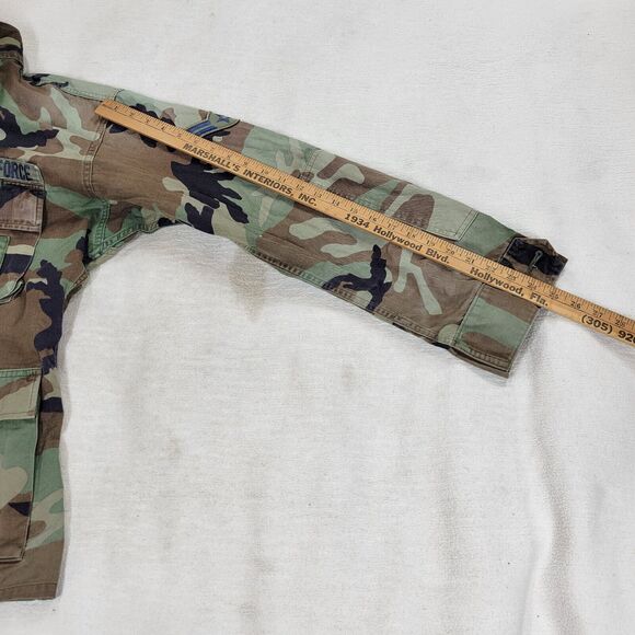 Military Shirt Mens Size Medium US Army Woodland Camo Winter Cold Y2k Gorpcore - Picture 8 of 16